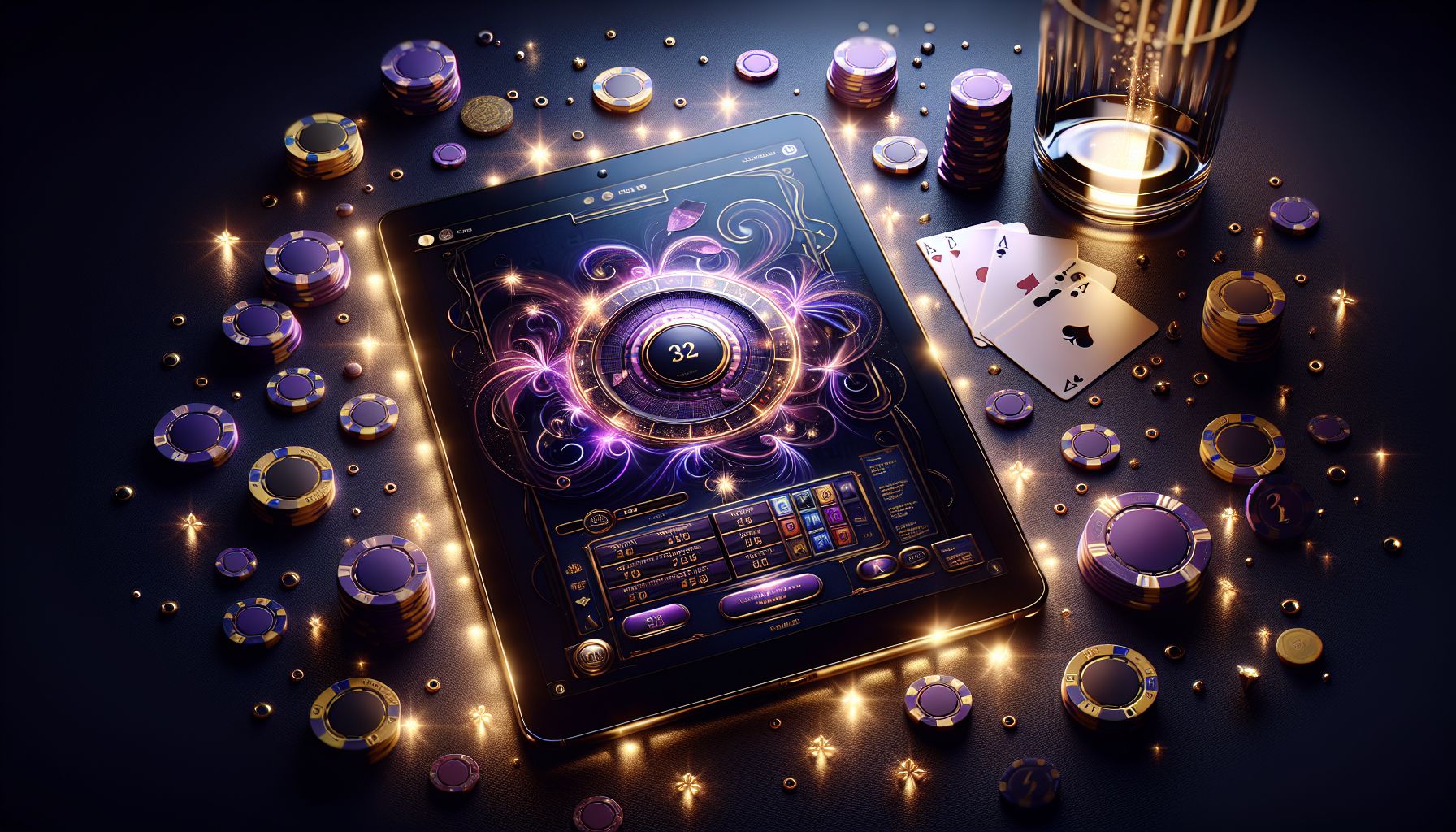 Confident online player framed by glowing digital cards, slot symbols and a premium 7U7 gaming mood in Bangladesh